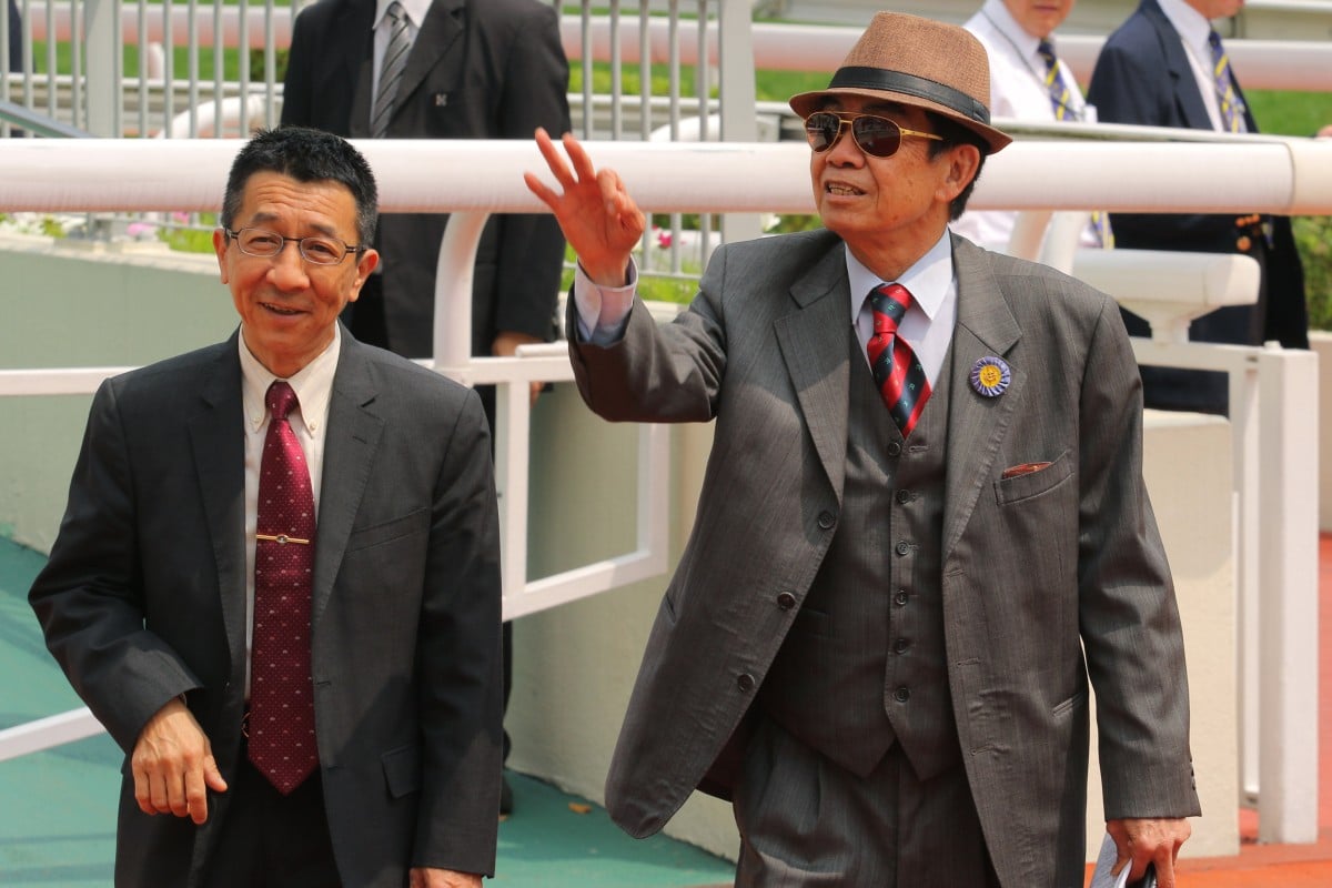 Brian Kan (right) at the races with Me Tsui in 2016. Photo: Kenneth Chan