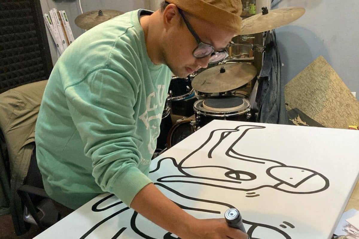 Ricky Luk, who goes by Humchuk, is famous for creating simple yet thought-provoking illustrations that help people explore their emotions. Photo: Humchuk