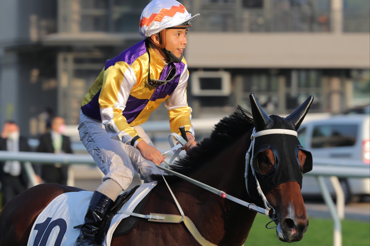 Matthew Poon is all smiles after winning aboard Ima Single Man in December. Photo: Kenneth Chan