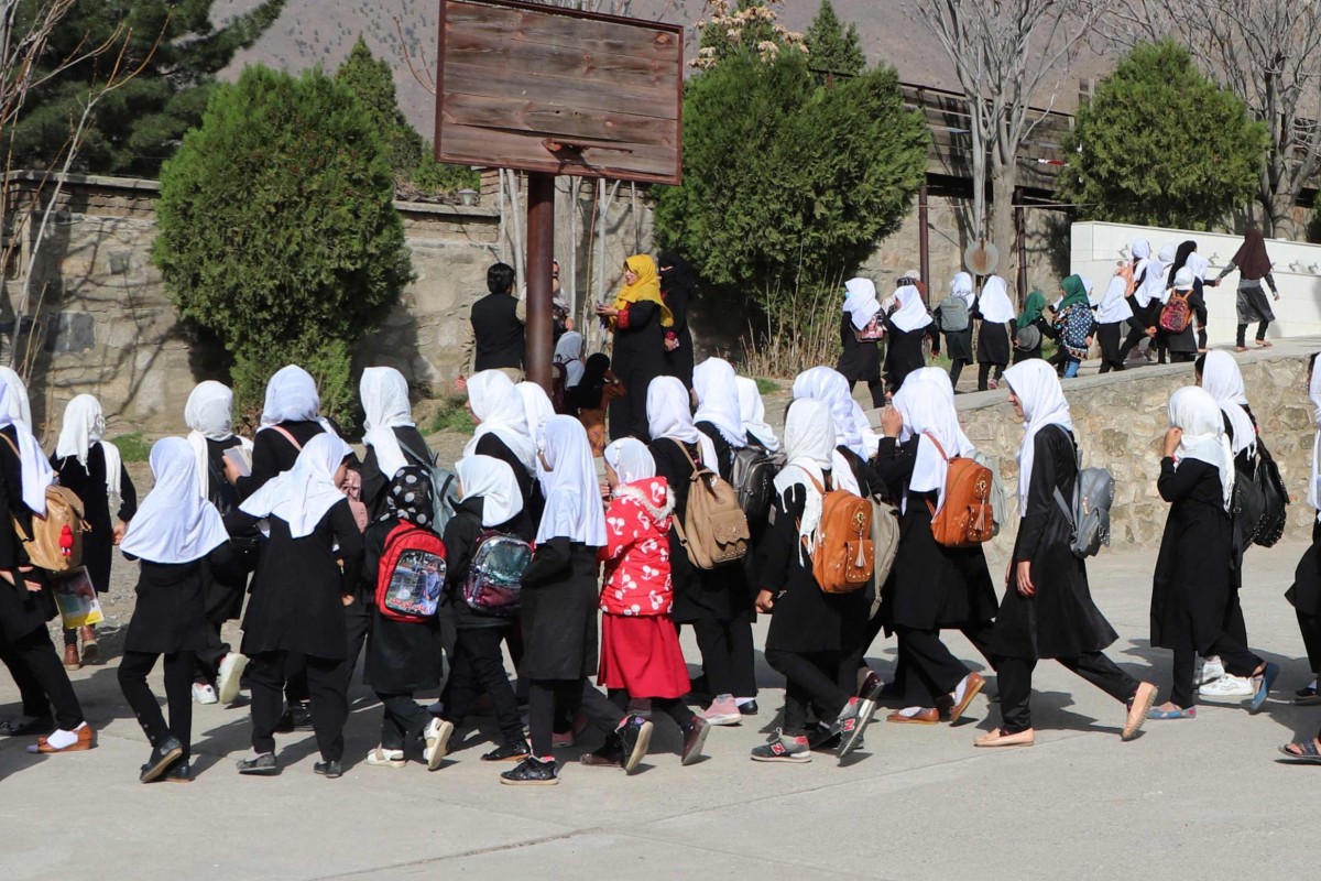 The Taliban ordered girls’ secondary schools in Afghanistan to shut on Wednesday just hours after they reopened. Photo: AFP
