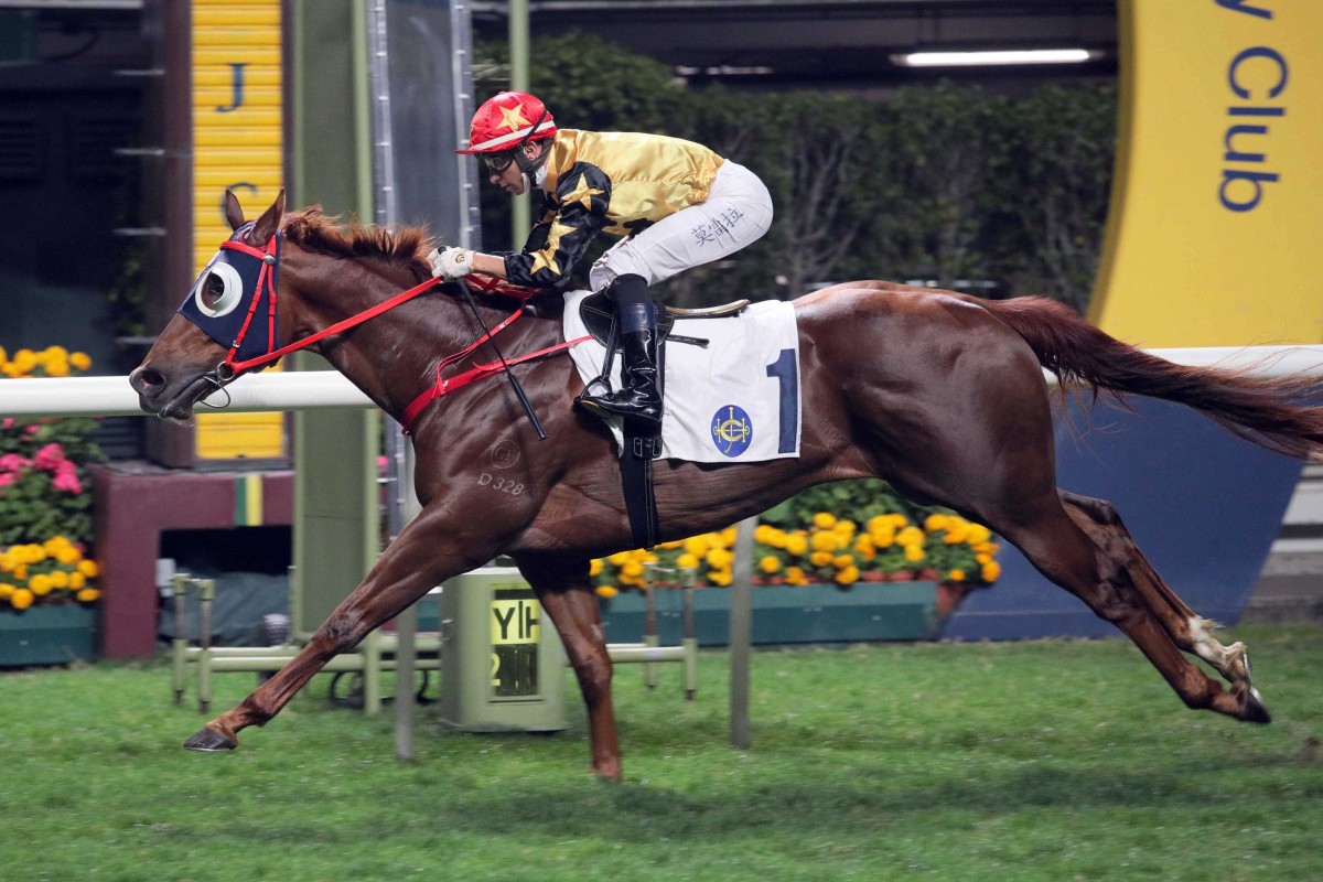 Like That comes home a clear-cut winner under Joao Moreira on his last start at Happy Valley. Photo: HKJC