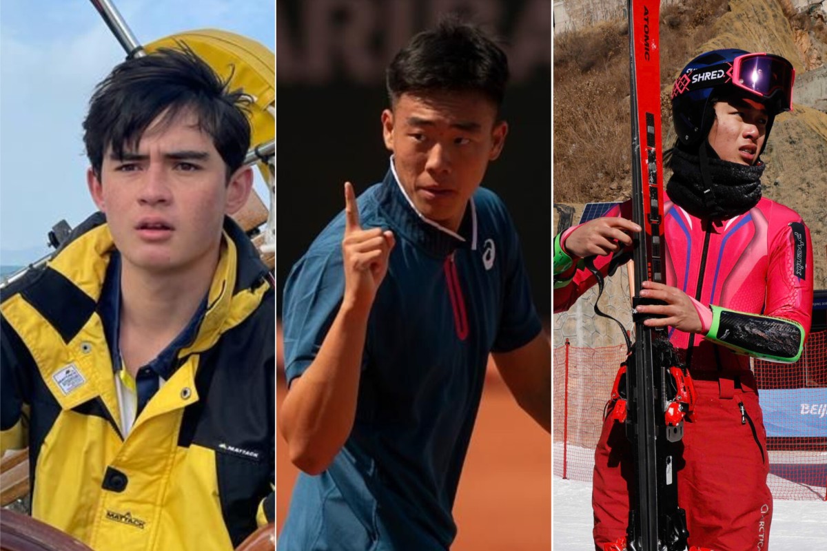 (From left) Hong Kong sailor Russell Aylsworth, tennis player Coleman Wong Chak-lam, and alpine skier Adrian Yung Hau-tsuen will study at the University of Hong Kong as part of its Top Athletes Direct Admission Scheme. Photo: Handouts