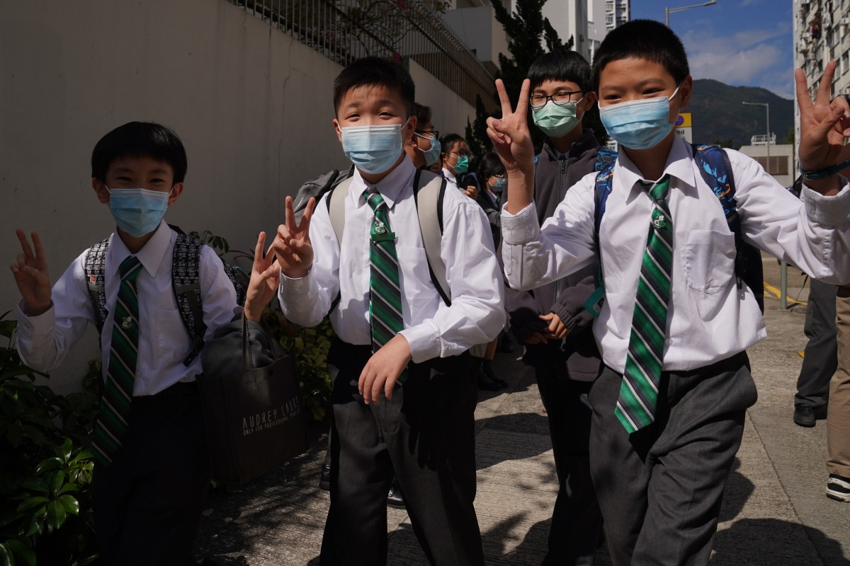 Students will head back to school in stages after the Easter holiday. Photo: Sam Tsang