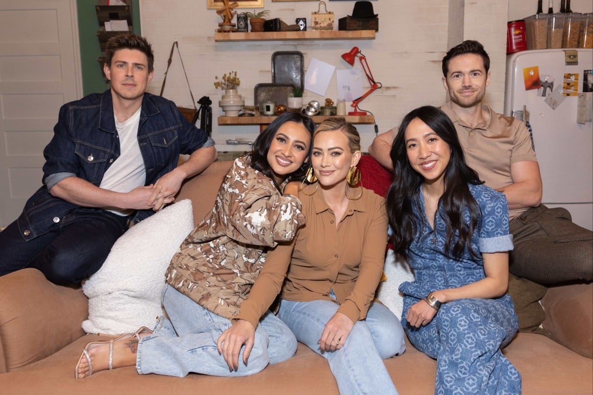 “How I Met Your Father” stars (from left) Chris Lowell, Francia Raisa, Hilary Duff, Tien Tran and Tom Ainsley. Photo: Getty Images/AFP