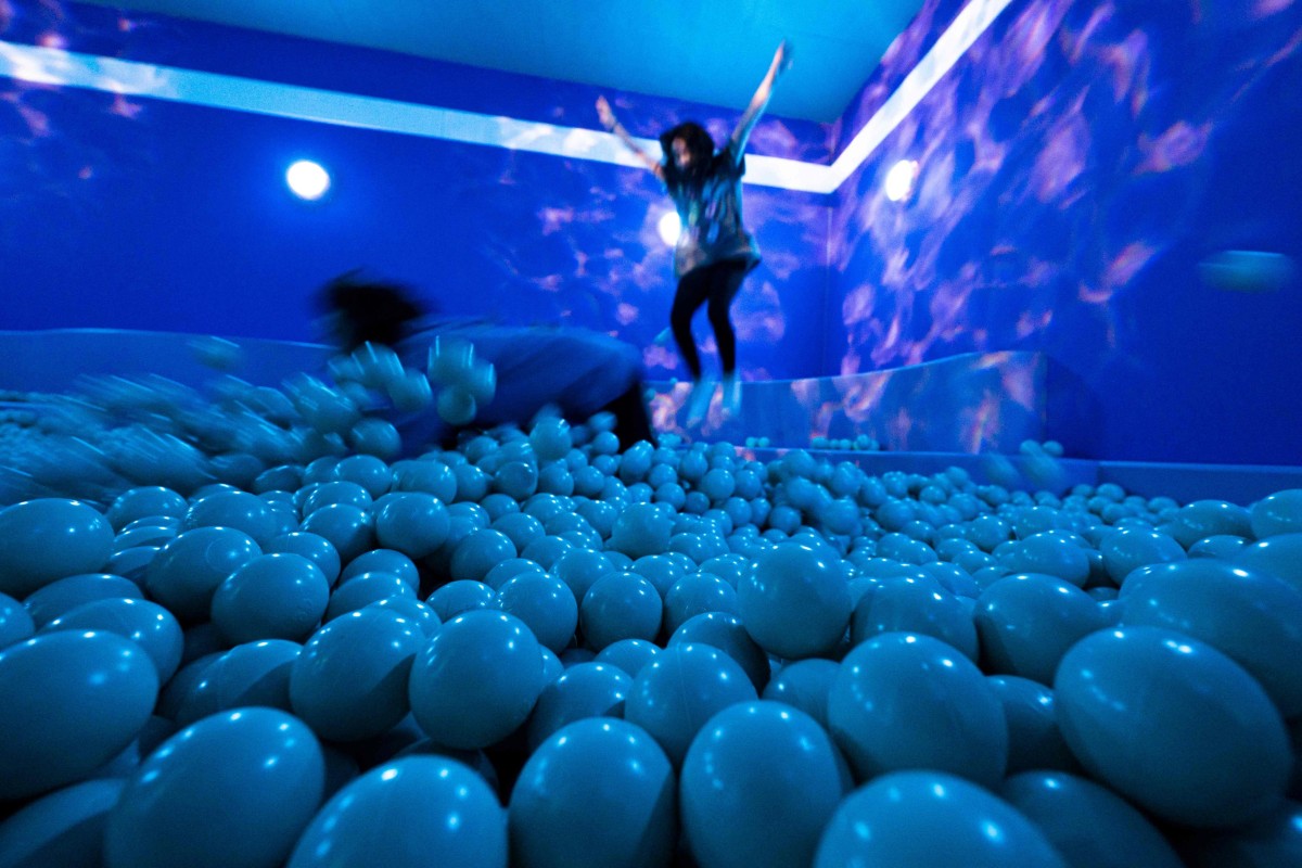 A new selfie “museum” in Sweden called Youseum is flipping the script by making visitors both the artist and the exhibit. Here you can see people inside the “You Underwater” room. Photo: AFP