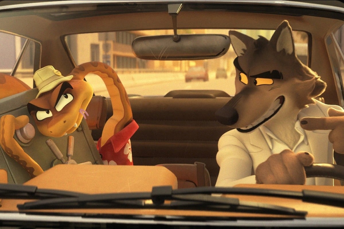 Sam Rockwell’s smooth-talking Mr Wolf teams up with Marc Maron’s grumpy Mr Snake in ‘The Bad Guys’. Photo: DreamWorks Animation/TNS
