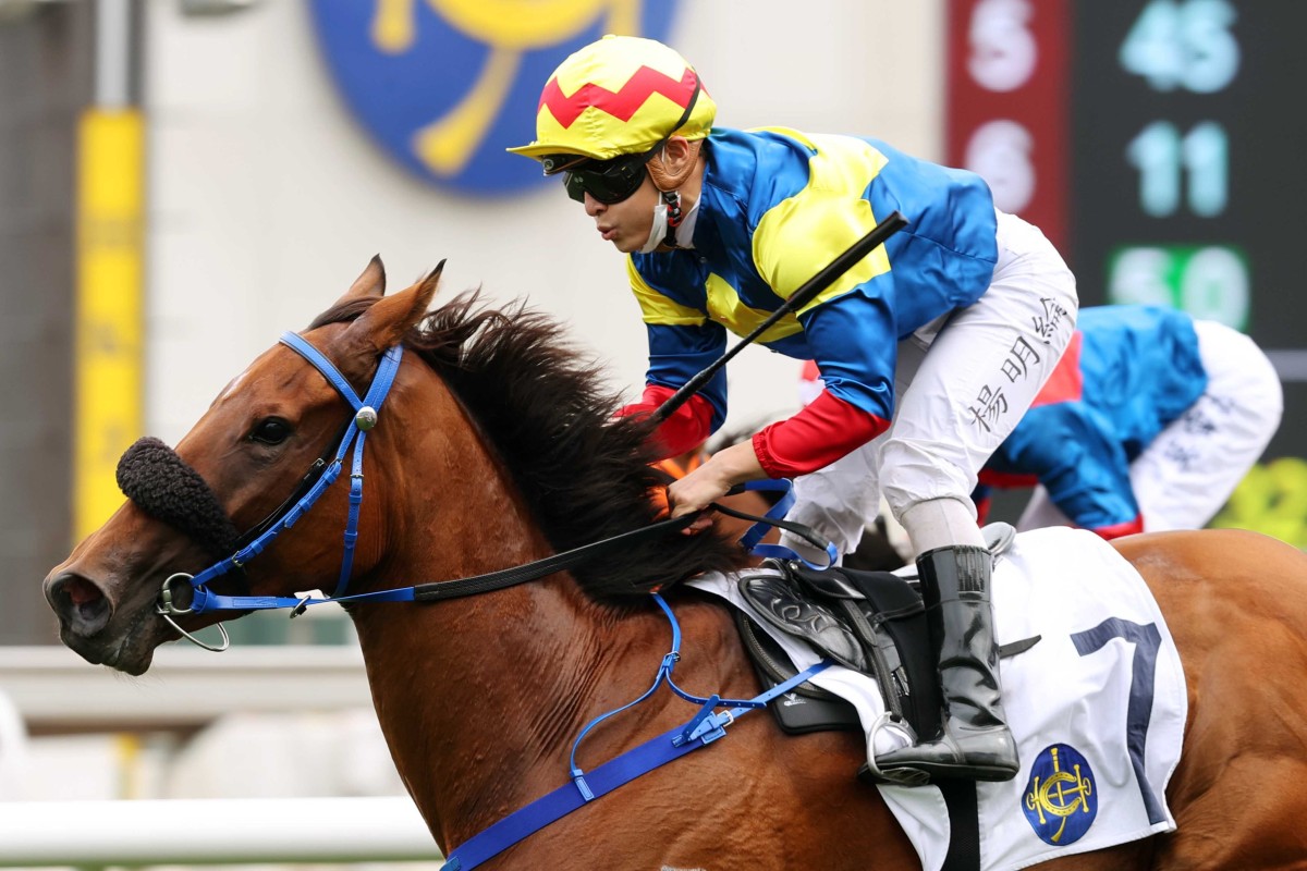 Keith Yeung salutes aboard Smiling Collector in March. Photo: HKJC