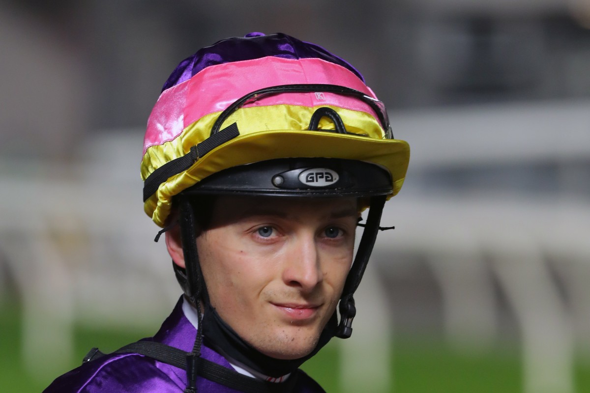 Harry Bentley after winning aboard Everyone’s Victory at Sha Tin. Photo: Kenneth Chan