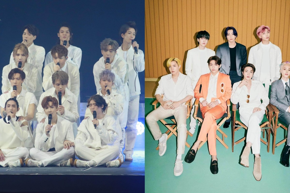 One student writes that K-pop boy band BTS should have a concert with Canto-pop boy band Mirror. Photos: VCG via Getty Images; Big Hit Entertainment