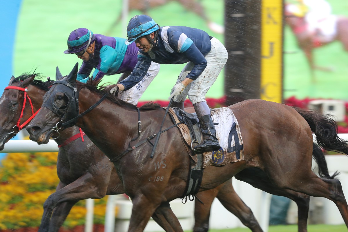 Duke Wai gets the better of Winning Dreamer at Sha Tin on Friday. Photos: Kenneth Chan
