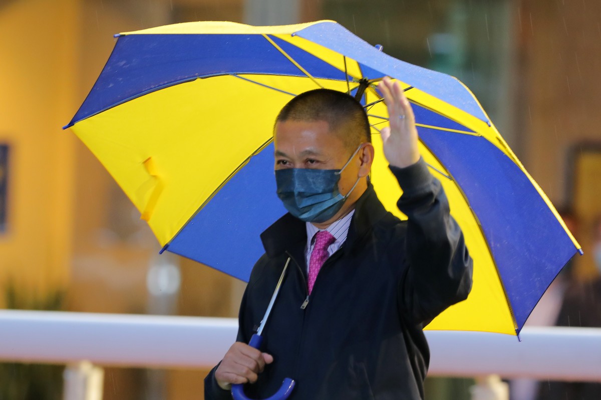 Danny Shum celebrates the win of Rise Brethren at Sha Tin in June. Photos: Kenneth Chan