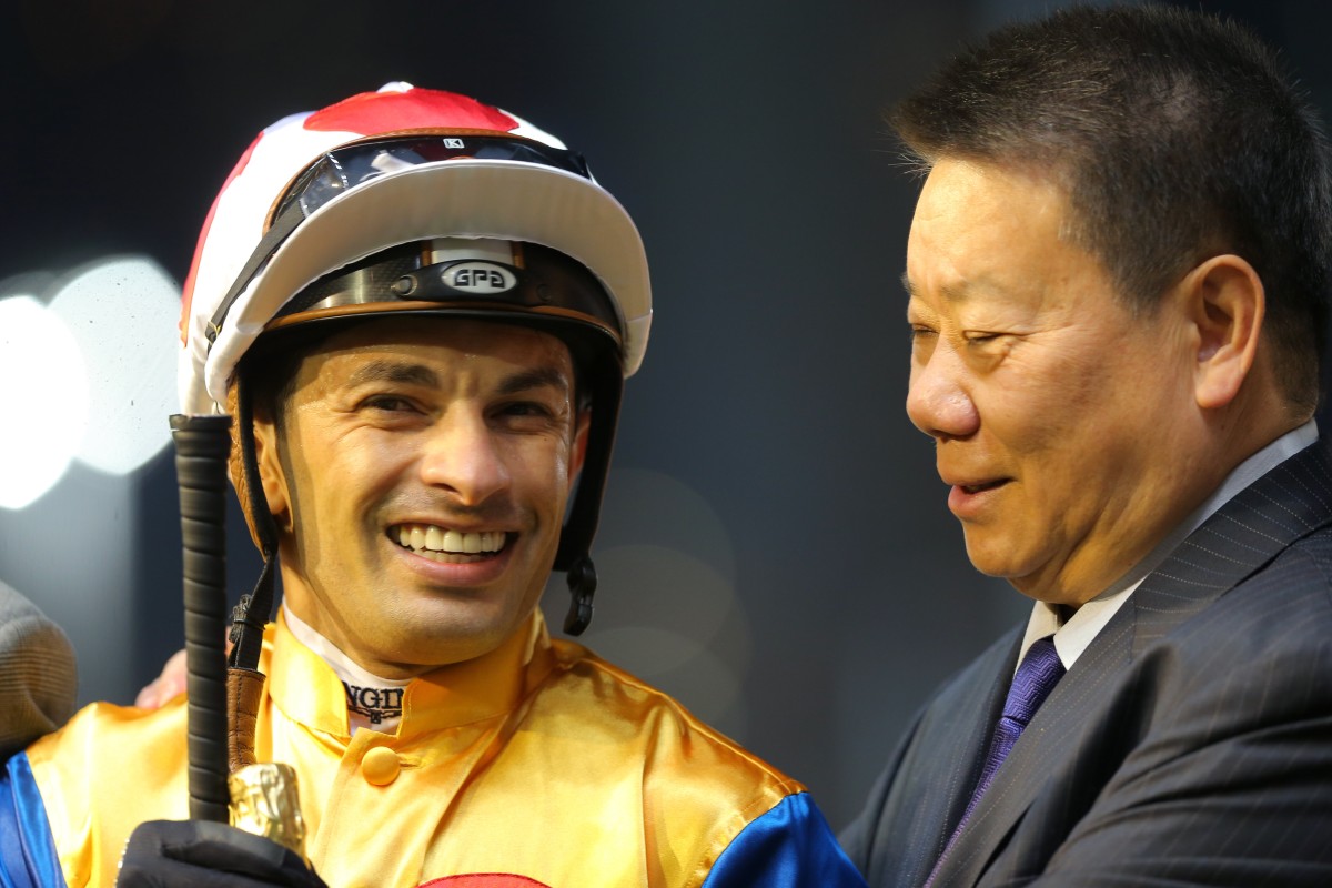 Silvestre de Sousa with Manfred Man during his last stint in Hong Kong. Photo: HKJC.