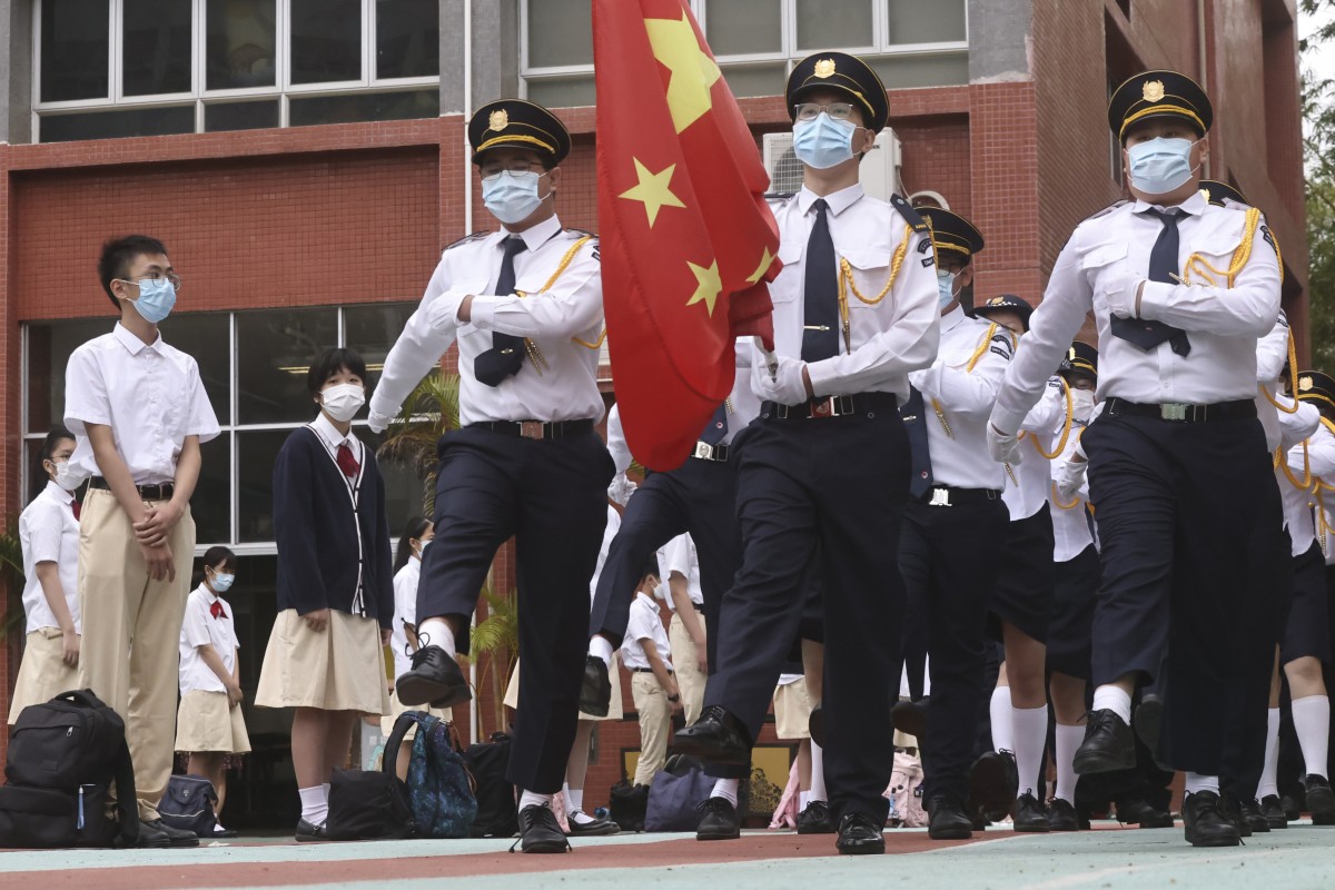 The Education Bureau has announced a slew of guidelines to foster national education in Hong Kong schools, including mandatory national flag-raising ceremonies which came into effect early this year. Photo: K. Y. Cheng