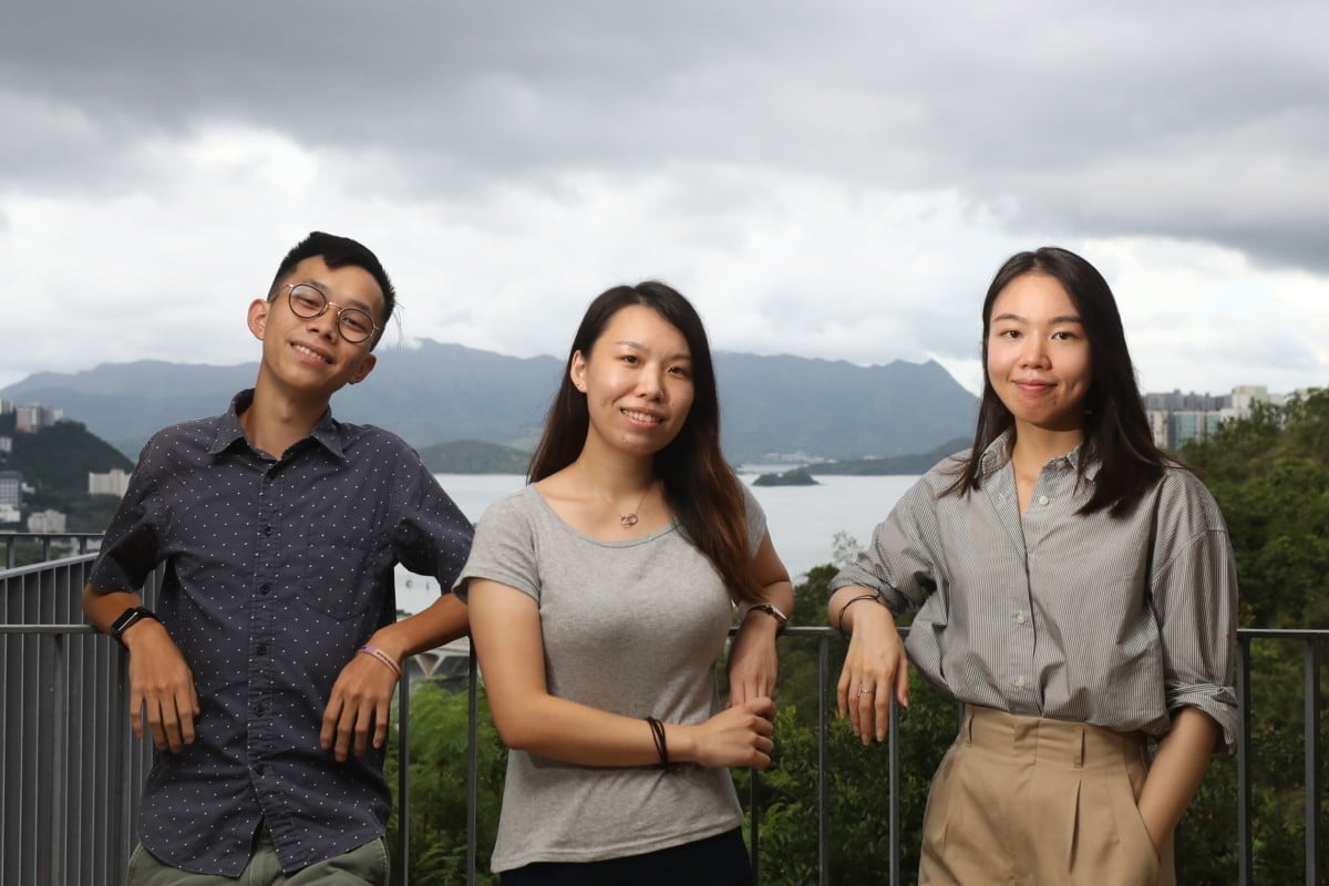 Ryan Yip (from left), Judy Cheung and Carly Leung are heading to Egypt in November to represent Hong Kong at the 2022 UN climate summit. Photo: Xiaomei Chen