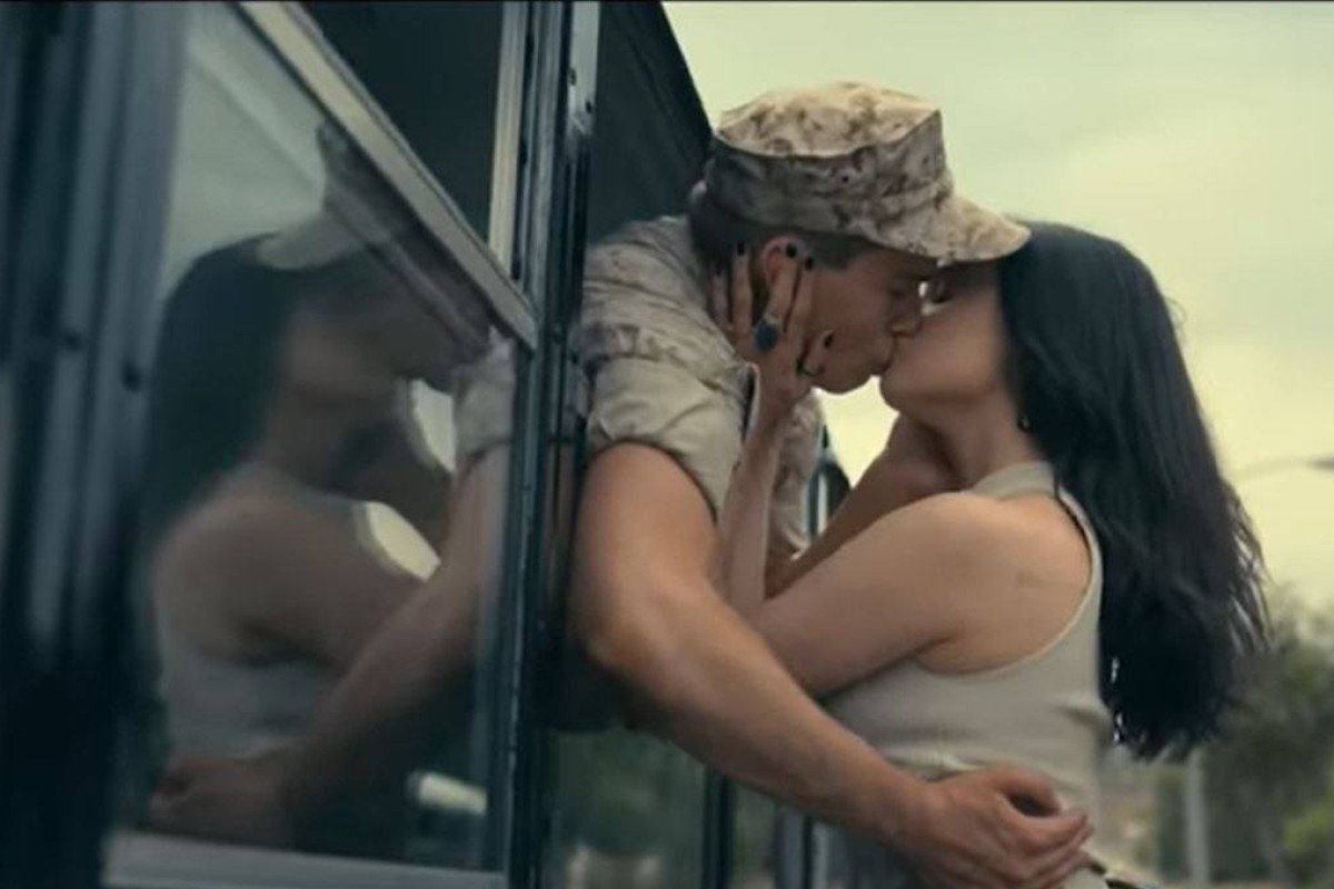 The Netflix film “Purple Hearts” centres on a marriage of convenience between a US marine and a singer. Photo: Captured from YouTube