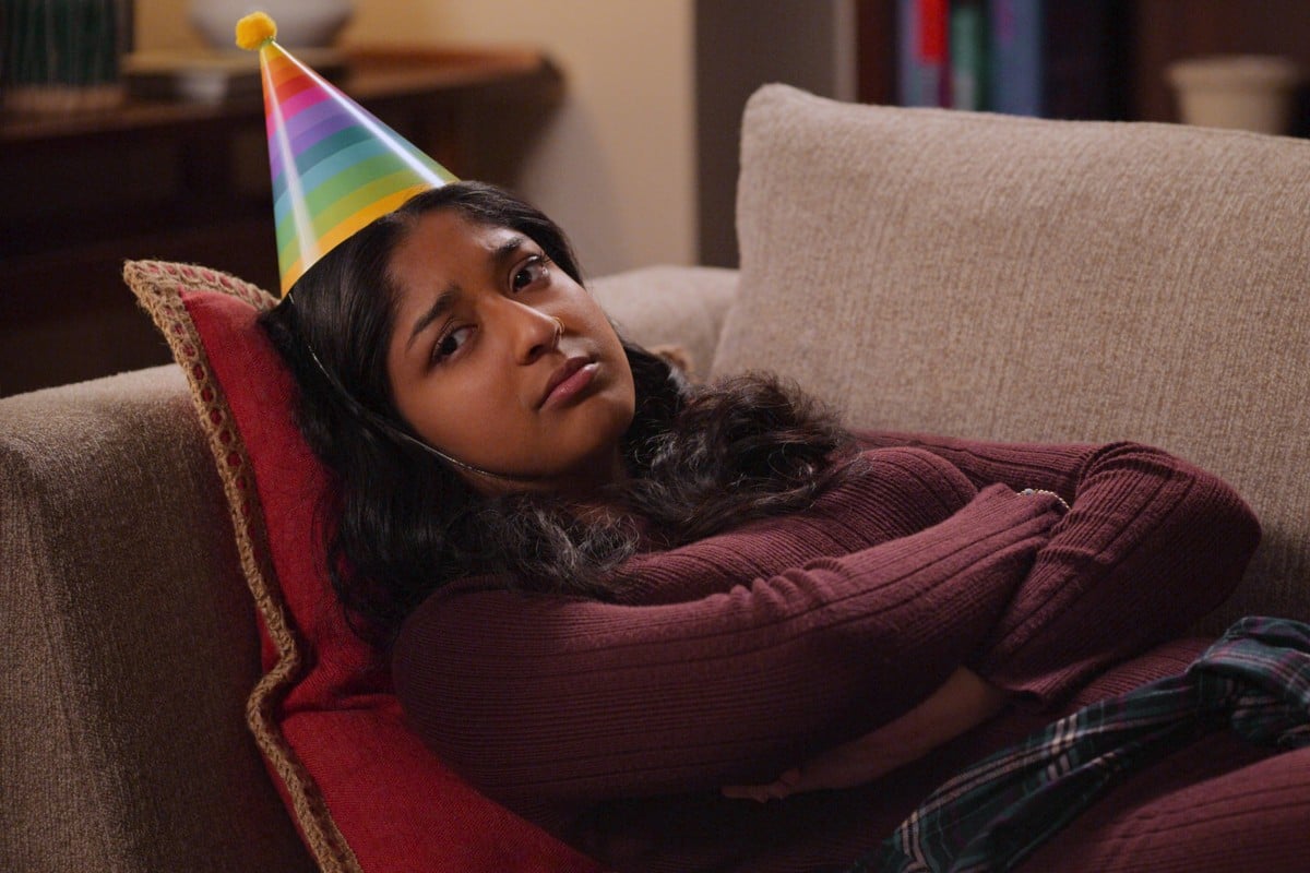 Maitreyi Ramakrishnan plays Devi in “Never Have I Ever”. Photo: Netflix/TNS