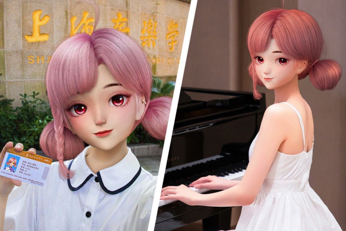 Luya is starting as a first-year student at the Shanghai Conservatory of Music where she will help with AI technology-assisted music creations. Photo: SCMP composite