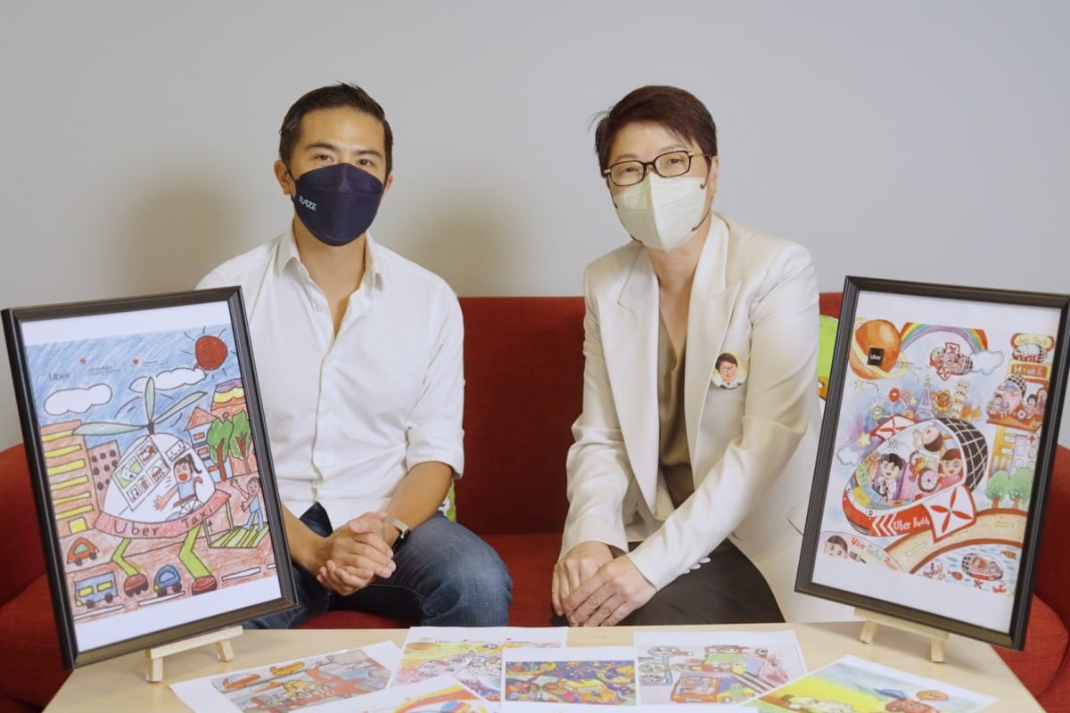 (from left) Estyn Chung, General Manager of Uber Hong Kong, poses with Vera Chin, Chief Executive Officer for Children’s Cancer Foundation. Photo: Handout