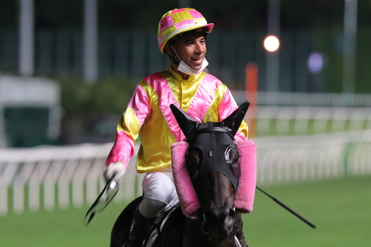 Joao Moreira celebrates a winner at Happy Valley last season. Photos: Kenneth Chan