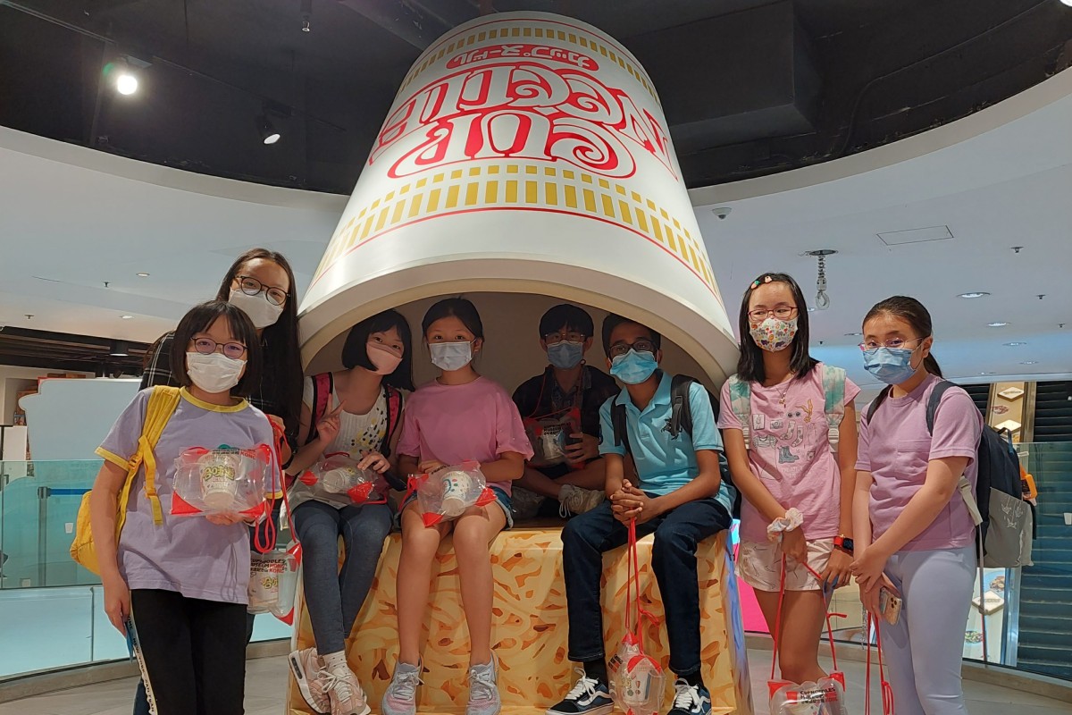 A group of Young Post junior reporters recently visited the Cup Noodles Museum in Tsim Sha Tsui. Photo: Handout