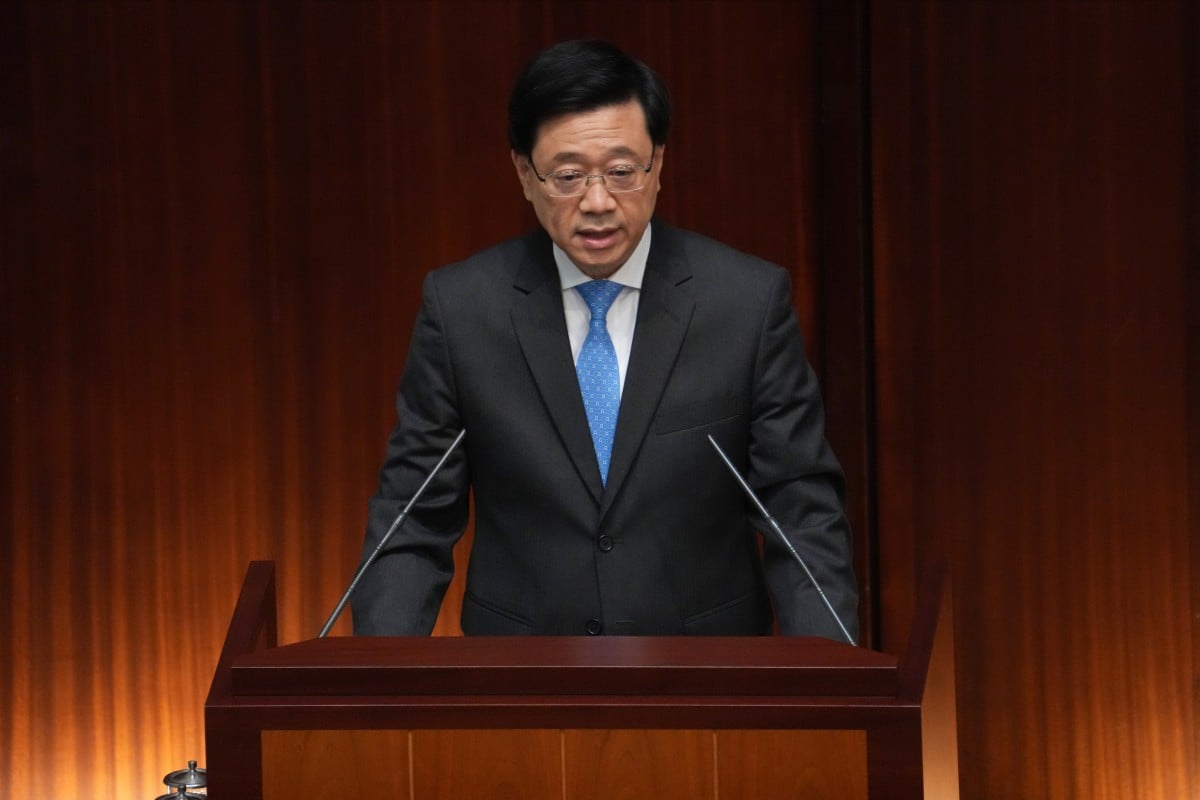 Chief Executive John Lee Ka-chiu announced a new government plan to promote STEAM education in schools in his policy address on Wednesday. Photo: Sam Tsang