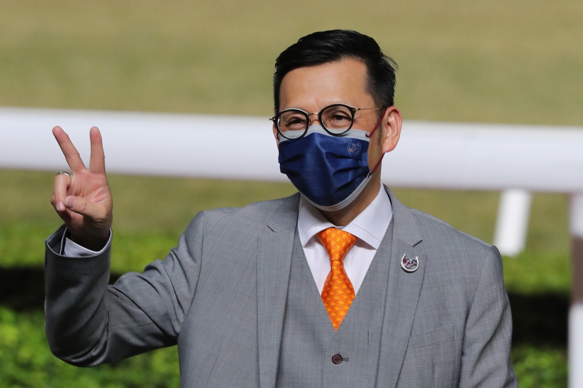 Frankie Lor saddles Kings Shield and All For St Paul’s in Wednesday’s Class Two Kwok Shui Handicap (1,650m) at Sha Tin. Photo: Kenneth Chan