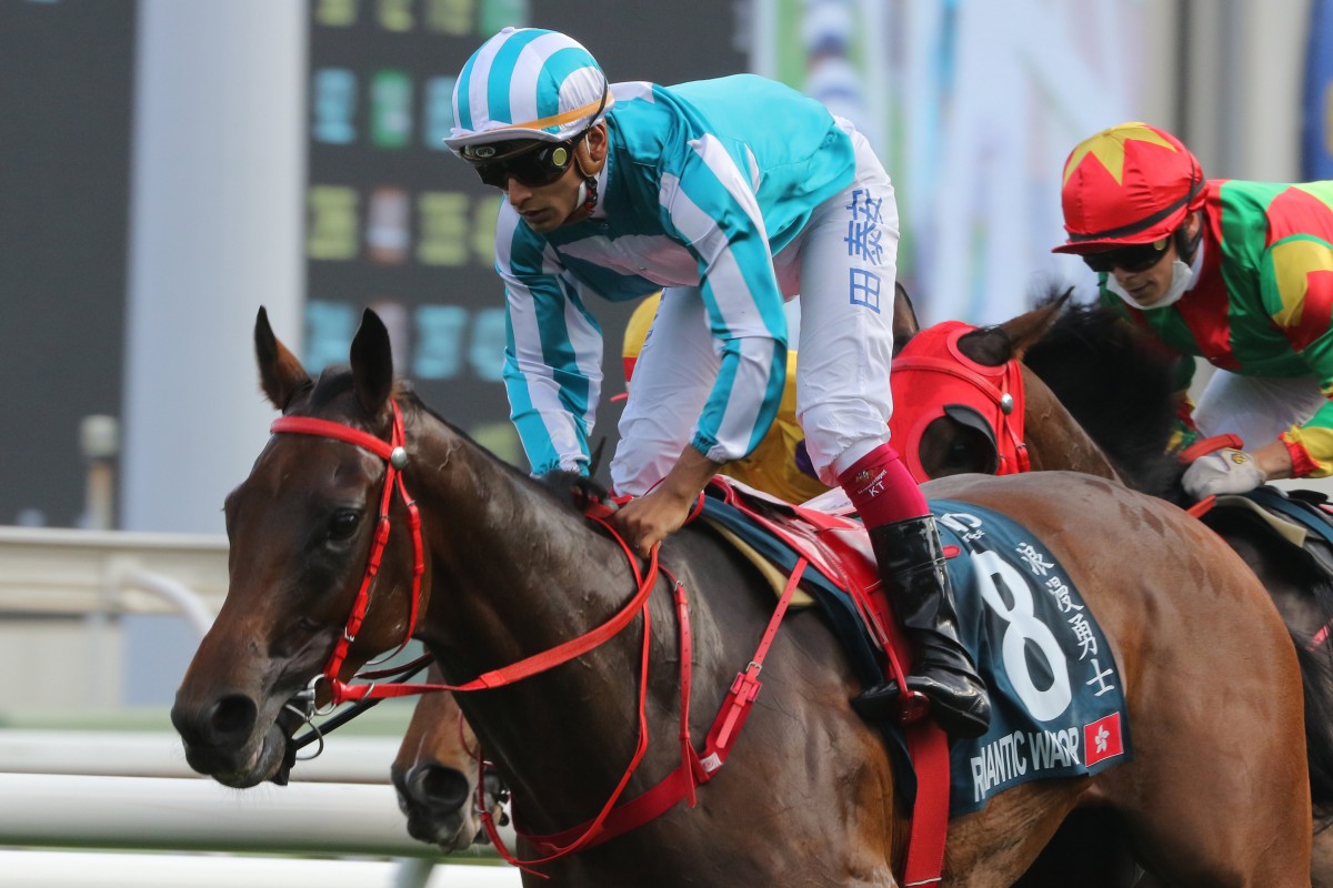 Romantic Warrior wins the QE II Cup in April. Photo: Kenneth Chan