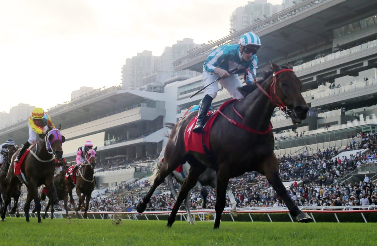 Romantic Warrior wins the Jockey Club Cup at Sha Tin on the weekend. Photo: Kenneth Chan