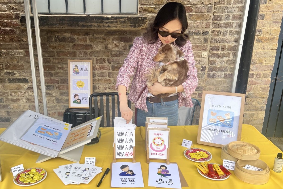 Kar, who moved from Hong Kong to Britain nine years ago, occasionally takes part in London’s art markets to sell her work. Photo: Handout