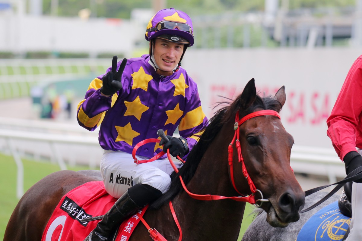 Antoine Hamelin celebrates a double last month. Photos: Kenneth Chan