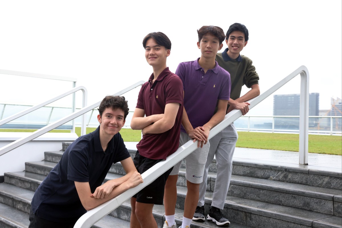 Michael Li (from left), James Wong, Conrad Lynch and Benjamin Coulter are the 16-year-old founders of Jord. Photo: K.Y. Cheng