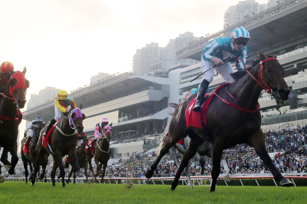 Romantic Warrior wins the Group Two Jockey Club Cup (2,000m) at Sha Tin on November 20. Photo: Kenneth Chan