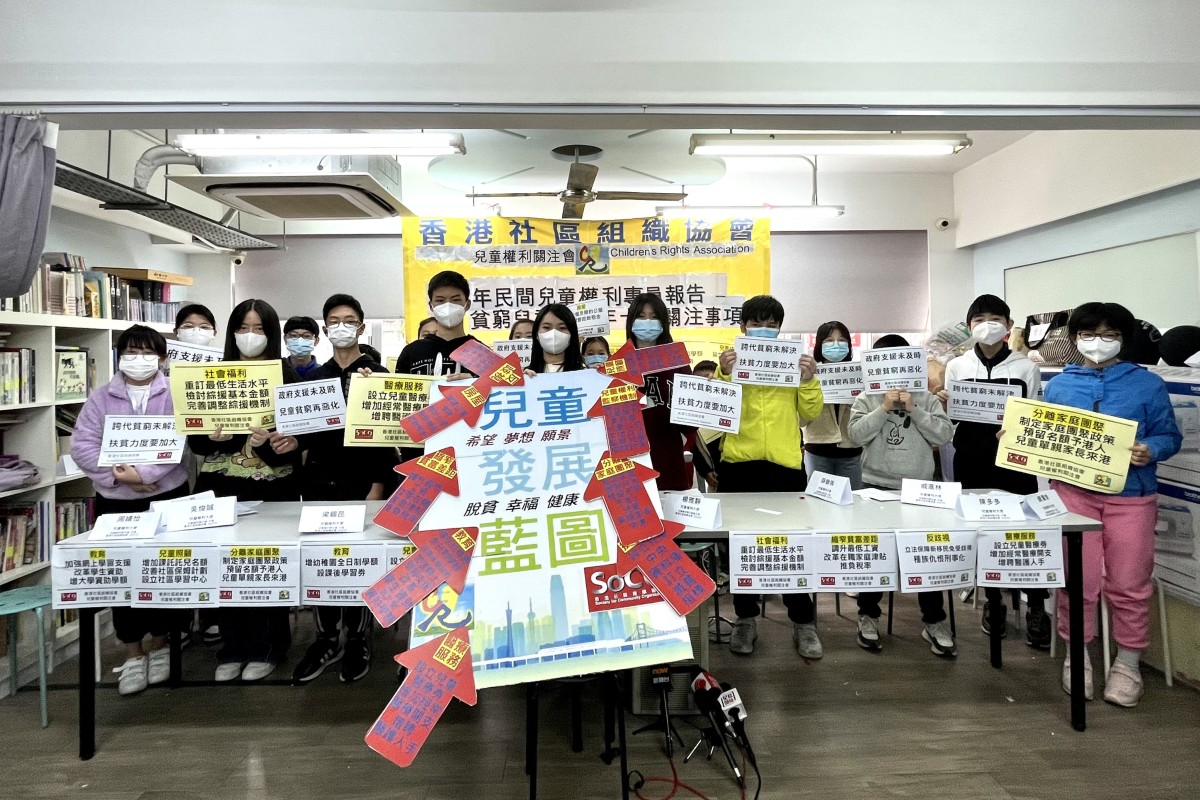 The Society for Community Organization and the Children’s Rights Association have released a report on child poverty in Hong Kong. Photo: Emily Hung