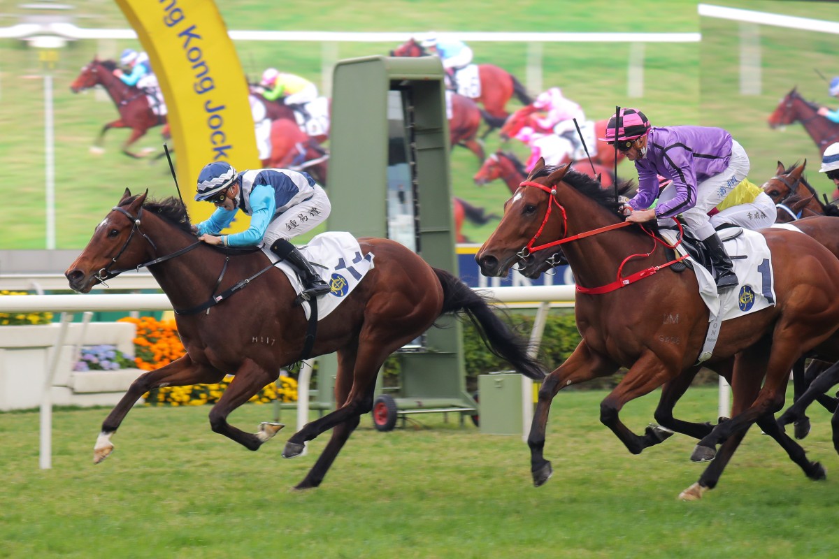 Drombeg Banner upsets Sweet Encounter at Sha Tin on Sunday. Photos: Kenneth Chan