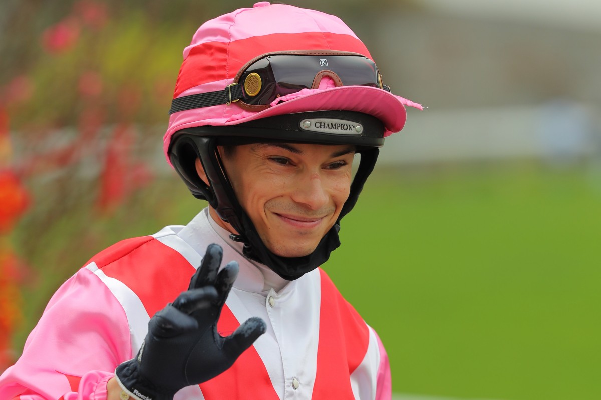 Alexis Badel is all smiles after a winner at Sha Tin on Sunday. Photos: Kenneth Chan