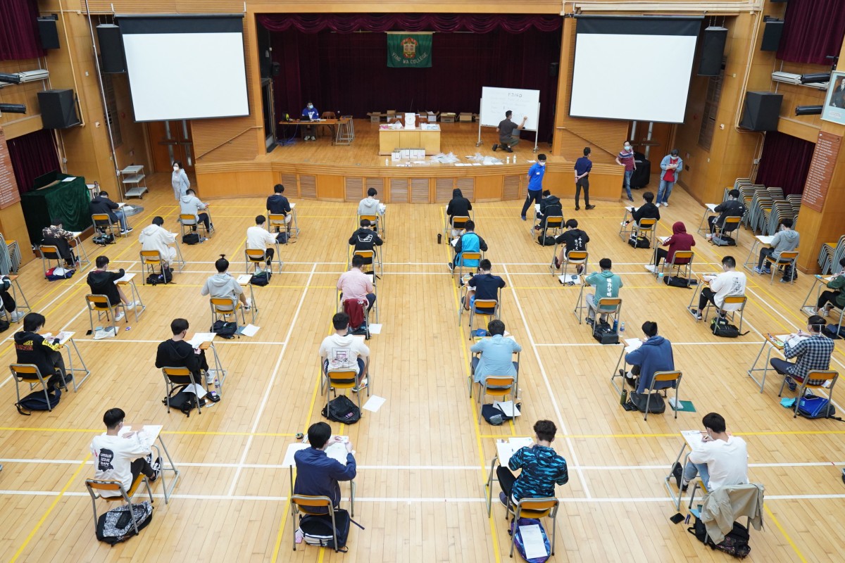 Secondary school students sitting last year’s university entrance exam. Photo: HKEAA