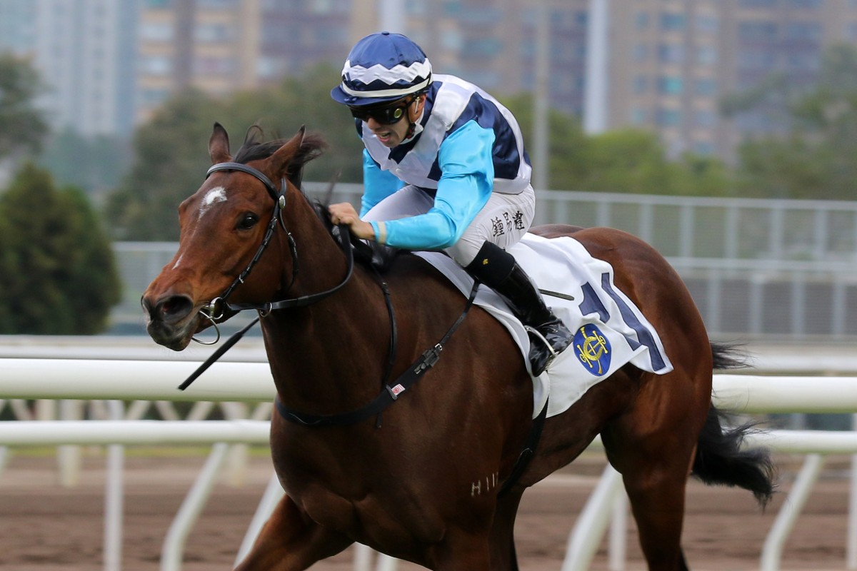 Drombeg Banner leads all the way to win under Angus Chung at Sha Tin on January 8. Photo: Kenneth Chan