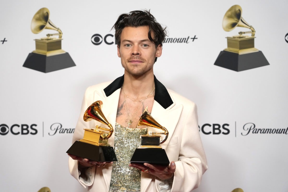 Harry Styles took home the awards for album of the year and best pop vocal album for “Harry’s House,” his third solo release, at the 65th annual Grammy Awards on Sunday, February 5, 2023. Photo: AP
