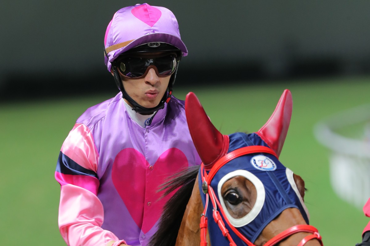 Matthew Chadwick and Excellent Peers after a Happy Valley victory in October last year. Photo: Kenneth Chan