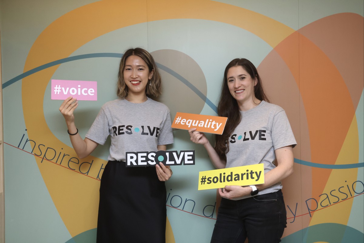 Kelly Shek (left) is Resolve’s assistant communications manager, and Victoria Wisniewski Otero is the founder and CEO. Photo: Jonathan Wong