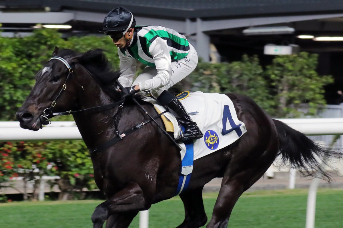 Allgreektome impressively sheds his maiden tag under Vincent Ho at Happy Valley on February 22. Photo: Kenneth Chan