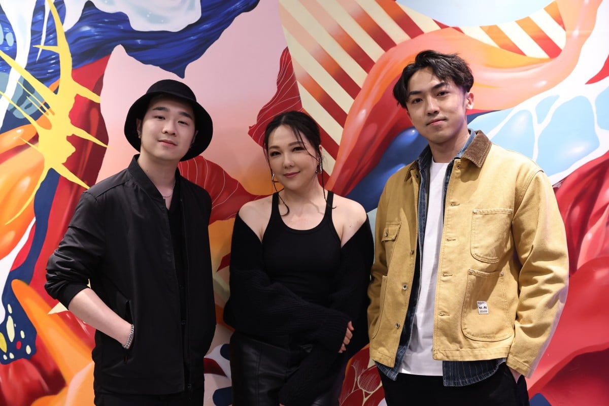 Daniel Chu (from left), Janice Vidal and Walter Kwan talk about how Leslie Cheung has influenced their lives. Photo: K.Y. Cheng