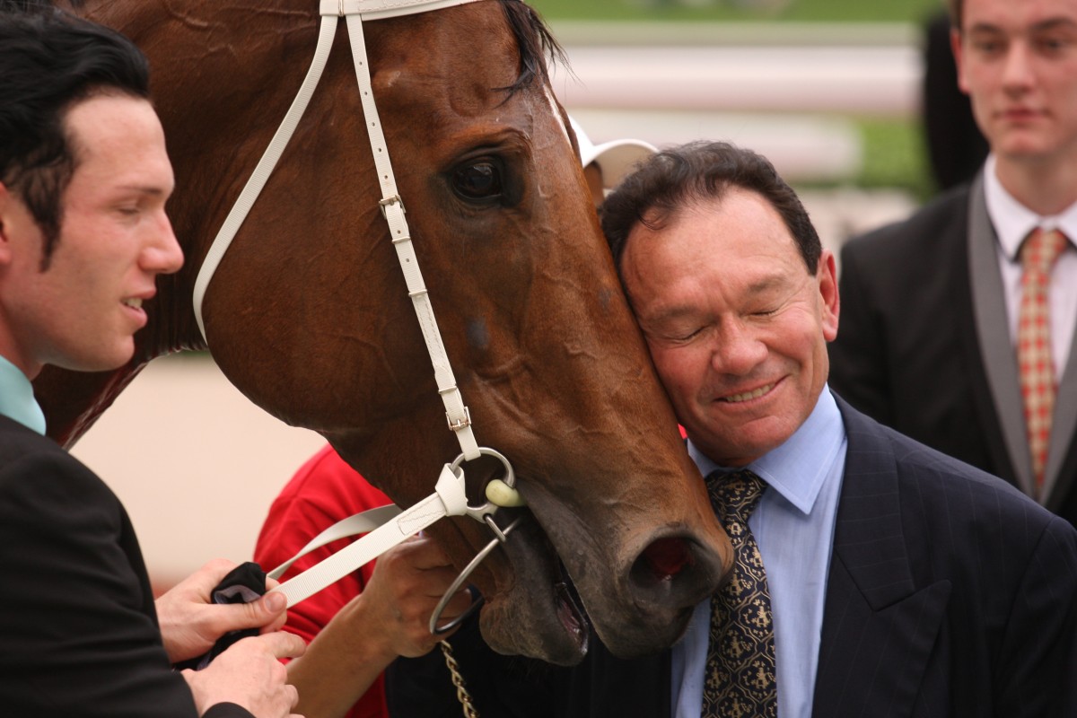 Gary Moore (right) and his son Nicholas after Viva Pronto’s win in the 2010 Hong Kong Macau Trophy. Photos: Kenneth Chan