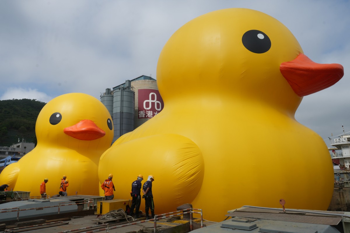 Hong Kong prepares for rubber ducks’ voyage to Victoria Harbour on June ...