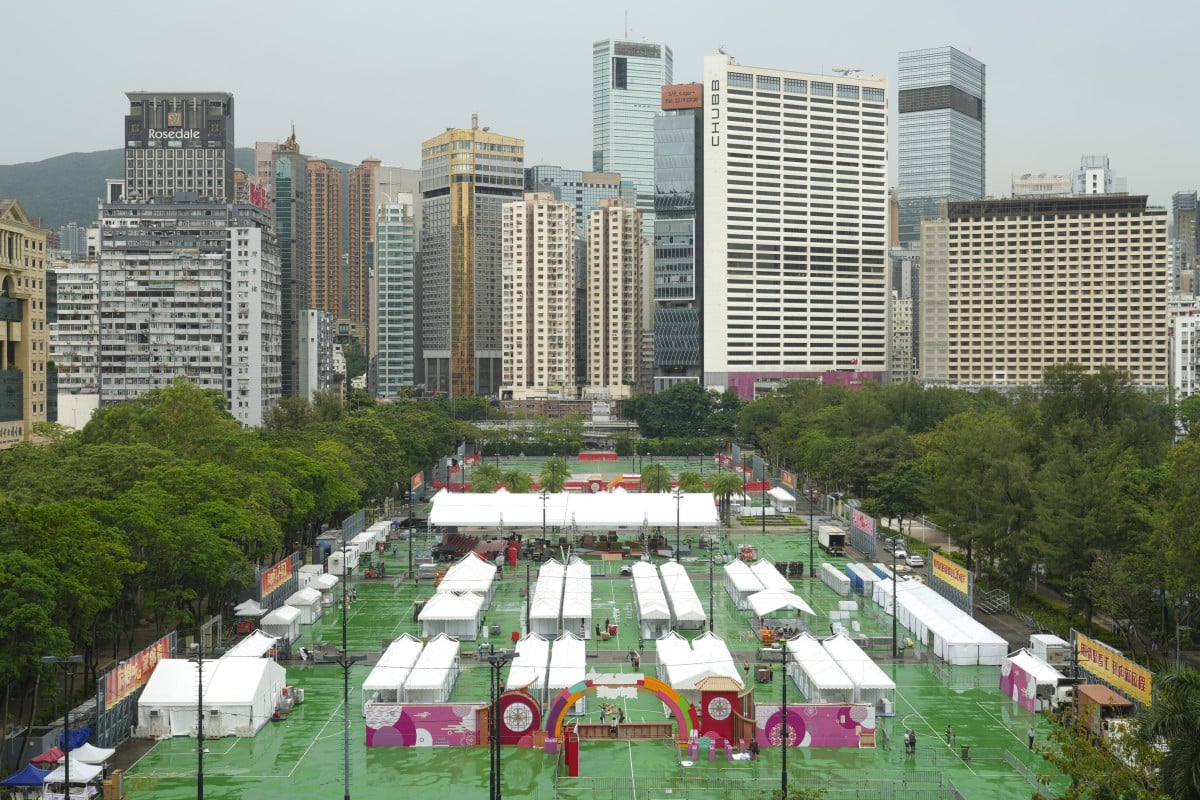 A carnival organised by pro-Beijing groups will be held in Victoria Park over the weekend. Photo: Sam Tsang