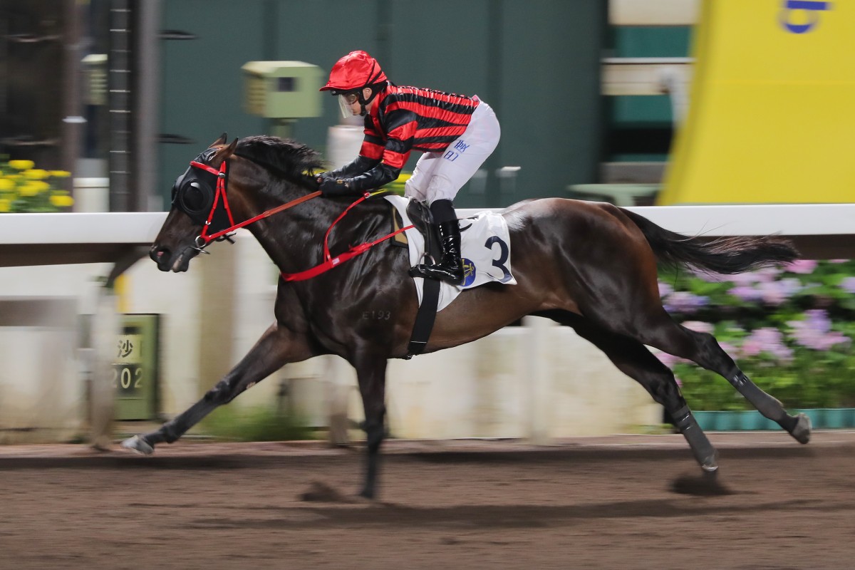 Alexis Badel steers Erimo to his four-length win over 1,650m at Sha Tin on May 10. Photo: Kenneth Chan