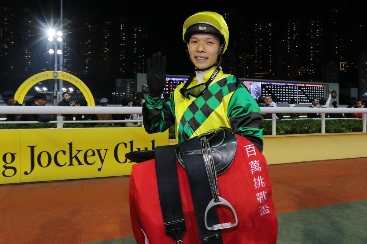 Victor Wong enjoys a victory at Happy Valley in 2019. Photos: Kenneth Chan