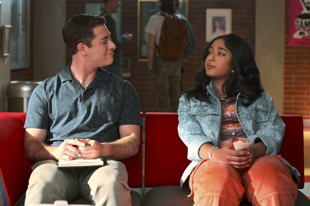 Jaren Lewison and Maitreyi Ramakrishnan star as Ben and Devi in “Never Have I Ever”. Photo: Netflix