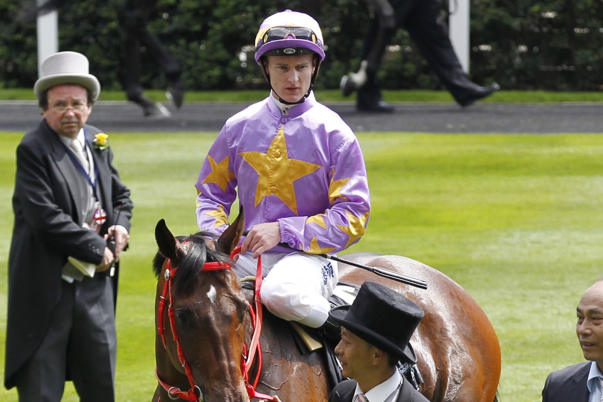 Zac Purton returns to the Royal Ascot winner’s enclosure aboard 2012 Group One King’s Stand Stakes (1,000m) winner Little Bridge. Photos: AP/Sang Tan