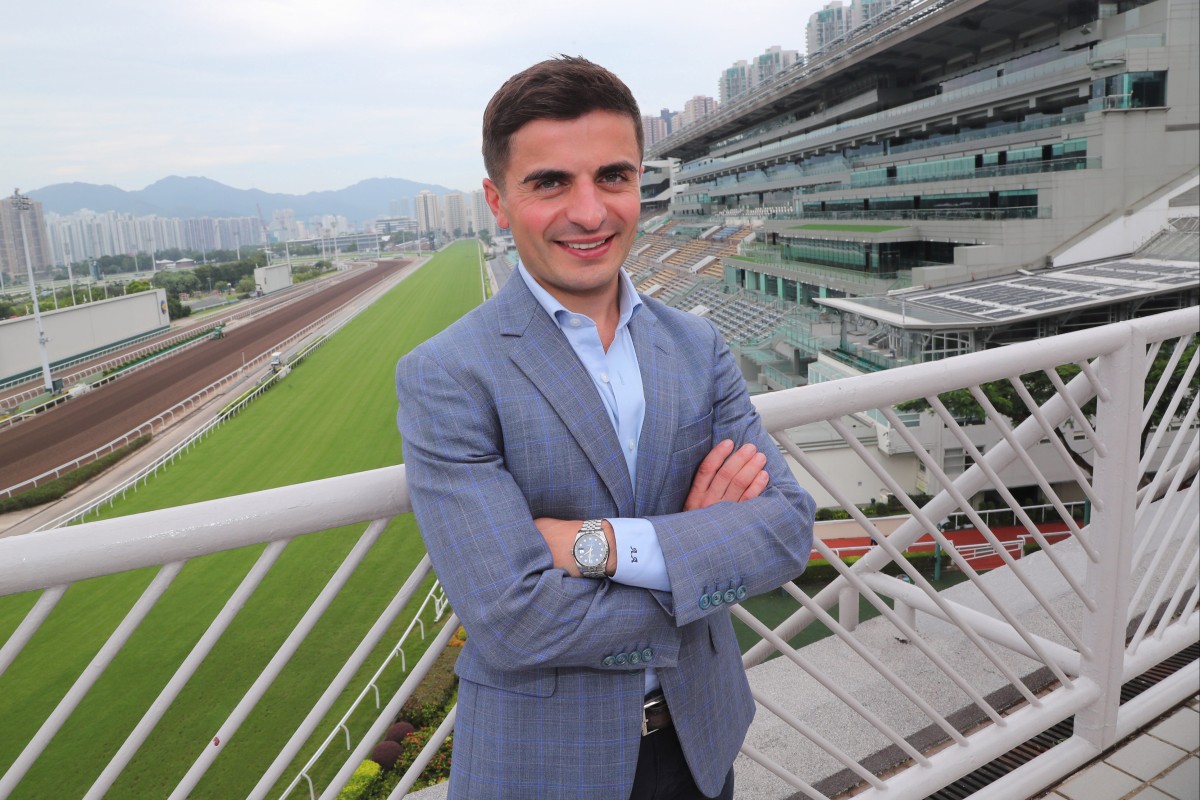 Italian jockey Andrea Atzeni meets the media at Sha Tin on Tuesday. Photos: Kenneth Chan